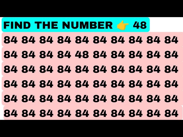 FIND THE HIDDEN NUMBER 🧐 | IQ TEST YOUR | BRAIN BOOST 🧠 | TODAY NEW VIDEO 