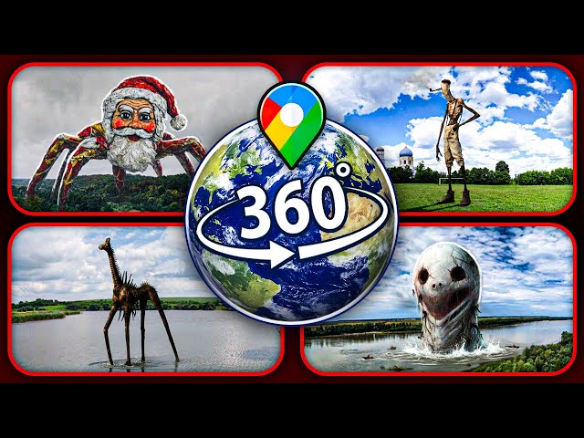 TOP 10 SCARIEST Google Earth Locations — Monsters & Goo Goo Gaga Meme (VR 360°)