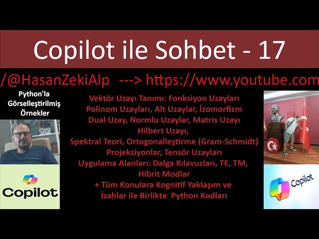 Copilot ile Sohbet - 17 Vektör Uzayları Modellemeleri ve Python ile Görselleştirmeler