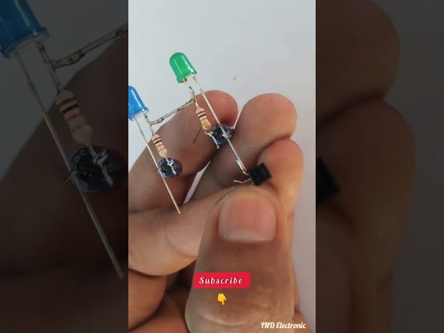 How To Make a Simple & Easy Project Using  BC547 Transistor, 10k Resistance and  10v100uf Capacitor