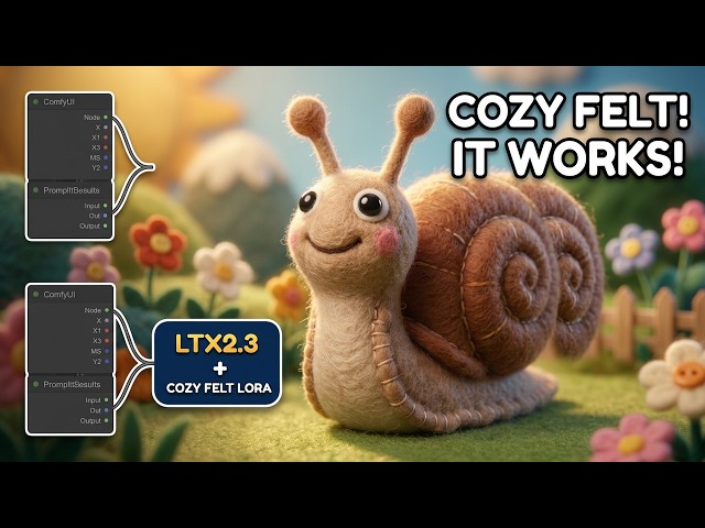 Probé Cozy Felt Lora en LTX2.3 y obtuve esto
