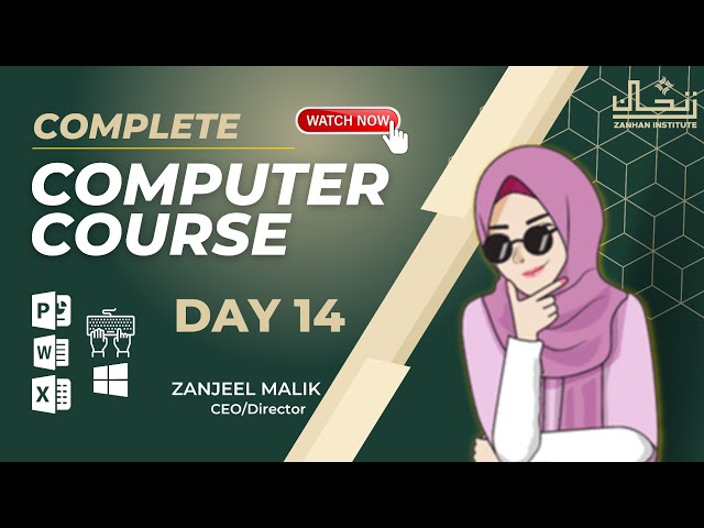 Computer course by Zanhan Graphics | Day 14 | Complete computer training