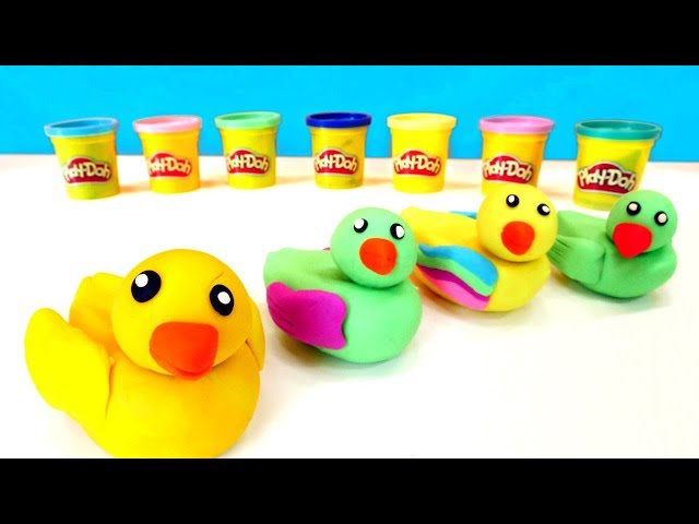 Hacemos un pato de plastilina. Animales de plastilina Play Doh.
