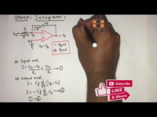 #35 OPAMP as integrator || EC Academy