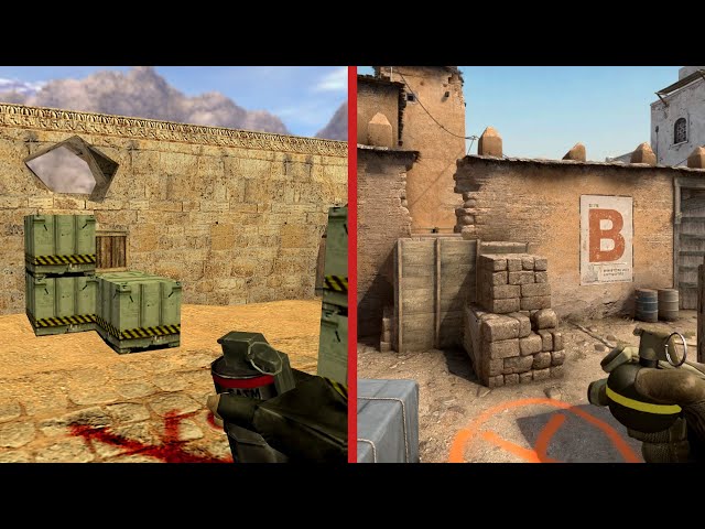 CS:GO vs CS:S vs CZ vs 1.6 | Dust 2