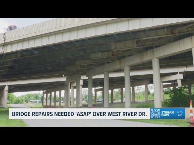 Bridge repairs needed 'ASAP' on US-131 over West River Drive