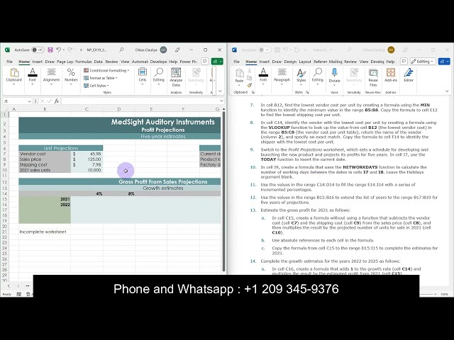 Full Tutorial of Module 3_ SAM Project 1b _ New Perspectives Excel 2019 | Med Sight Instruments