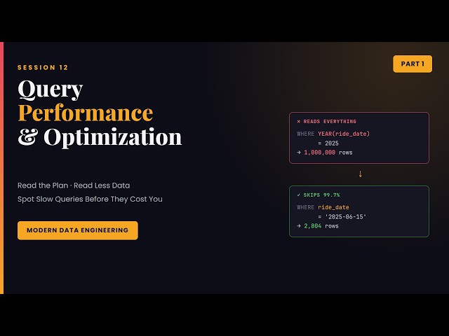 Session 12 — SQL Query Optimization: EXPLAIN, Filter Pushdown & Data Skipping | Bangla