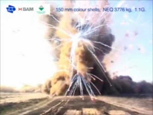 Fireworks storage, massive explosions.