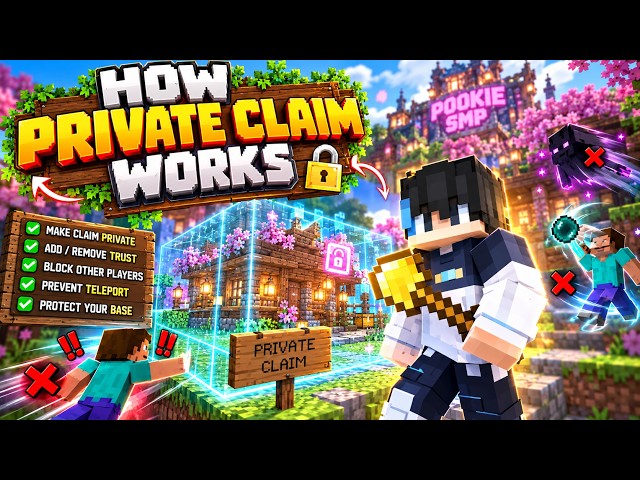 How Private Claims Work in Pookie SMP 🔒 | Complete Private Claim Guide #pookiesmp