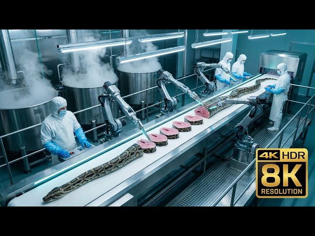Inside the Futuristic Python Factory: From High-Tech Processing to Luxury Goods