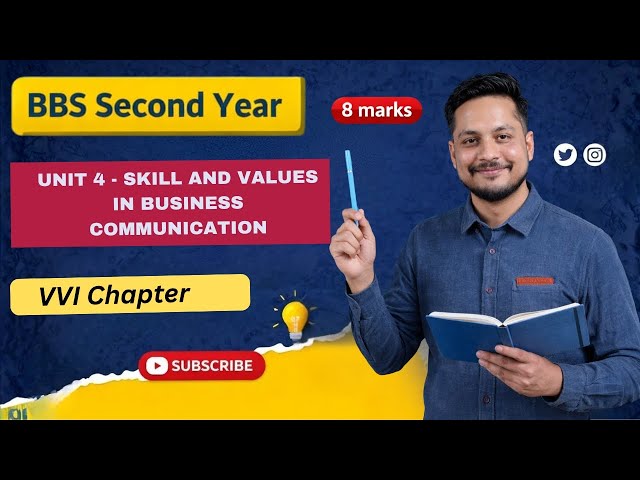 BBS second year Business communication- Skill and Values in Business communication