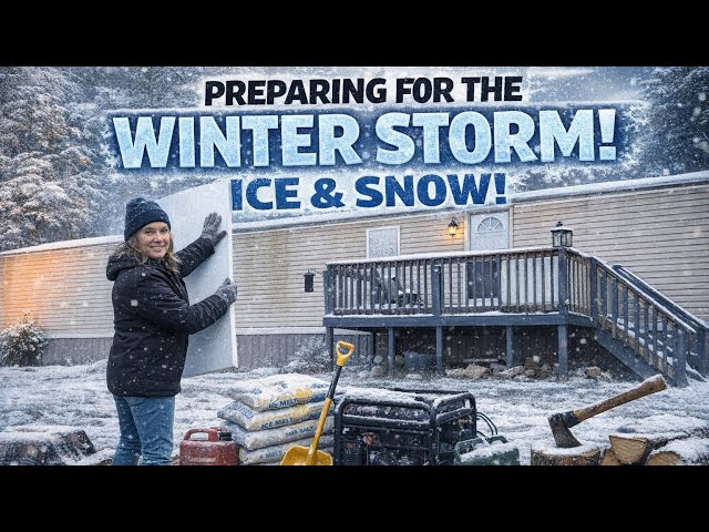 Winter Storm Prep in a Mobile Home | Ice, Snow & Survival  January 2026 