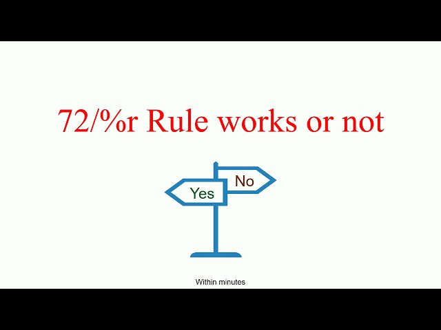 72/%r  Rule works or not/stock market related/things to be remember with 72 rule/you should know it