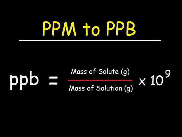How To Convert PPM to PPB