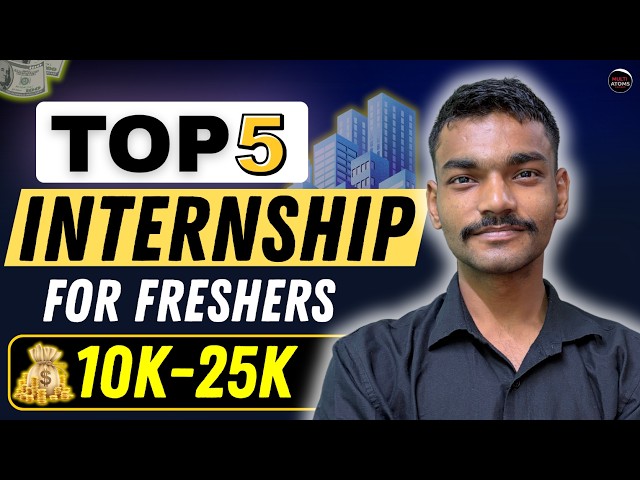 Top 5 Internships | Frontend | App Developer | AI | Best FREE Internships for Engineering Students 🔥