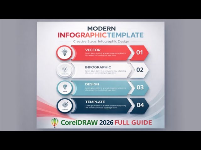 CorelDRAW Tutorial 2026 | Modern Infographic Design Full Guide for Beginners
