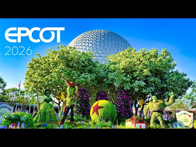 EPCOT 2026 Full Walkthrough & Rides | Flower & Garden Festival 4K 60FPS