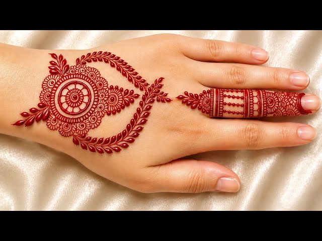 Easy mehndi design for back hand| latest  mehndi design New mehandi ka design | simple mehndi design