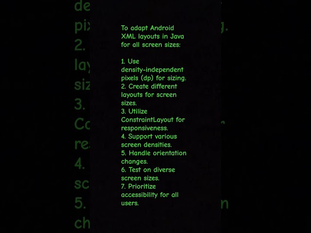 How to adjust for all screen sizes in Java android xml #android #javaprogramming #xml #javaandroid