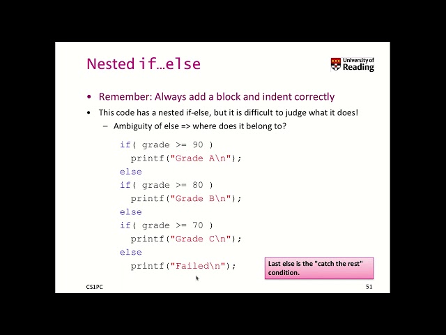 Week 3-2-1 Selection with If-Else + Switch