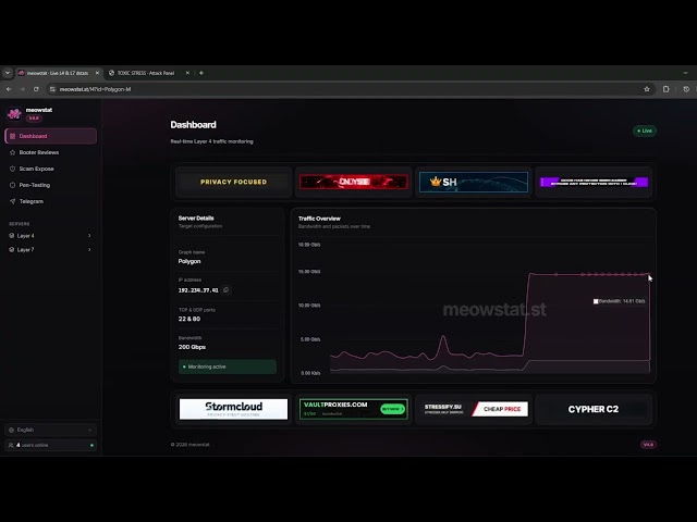 CRASHING 200gbps DSTAT WITH TOXIC STRESSER | 2026 best stresser | Toxic stresser
