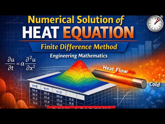 Numerical Solution of Heat Equation | Worked Example | Engineering Mathematics | Paul Academy