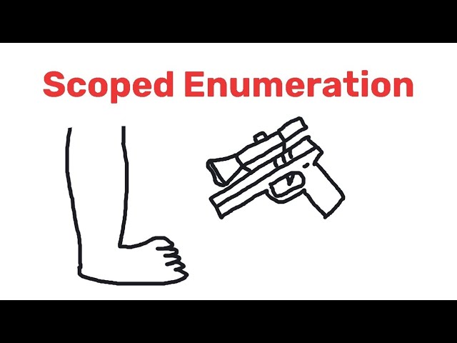 Learning about scoped enumeration (Learning C++)
