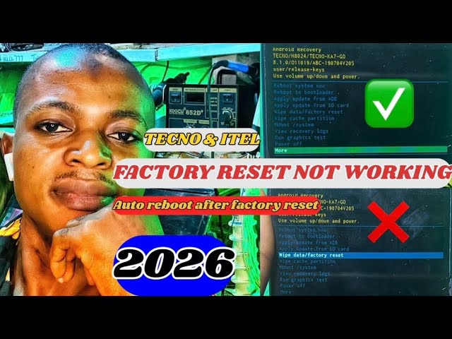 Factory Reset Failed on Tecno? Reboot Loop Fix for All Models (2026)