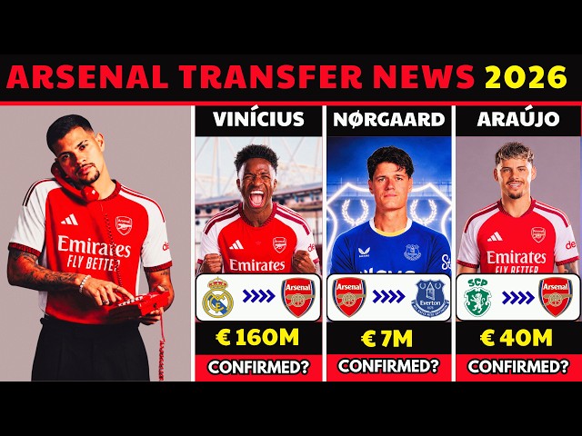 OFFICAL: Guimaraes to Arsenal 🚨 Latest Arsenal Transfer News Summer 2026 🔥| Vinícius, Araújo & More