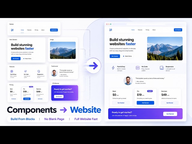 Create a Full Website From Component Templates With Tumpixel