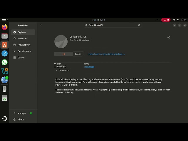 installing code blocks on Ubuntu