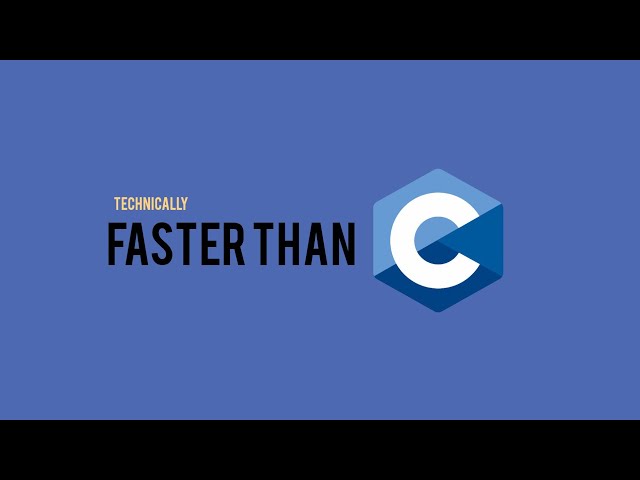 I made a programming language faster than C