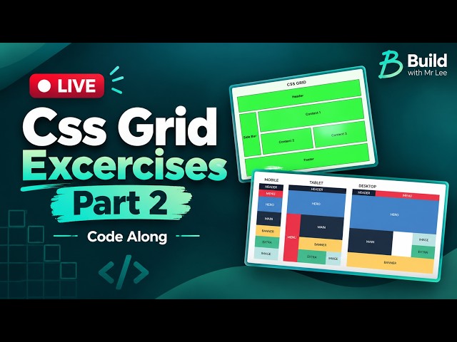 🔥 CSS GRID Is NOT That Hard! Build Real UI Layouts From Scratch | LIVE Coding in VS Code