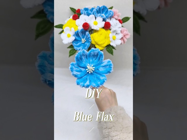3DIY | Easy Blue Flax Pipe Cleaner Tutorial in 4 Minutes