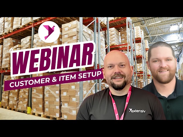 Customer & Item Setup
