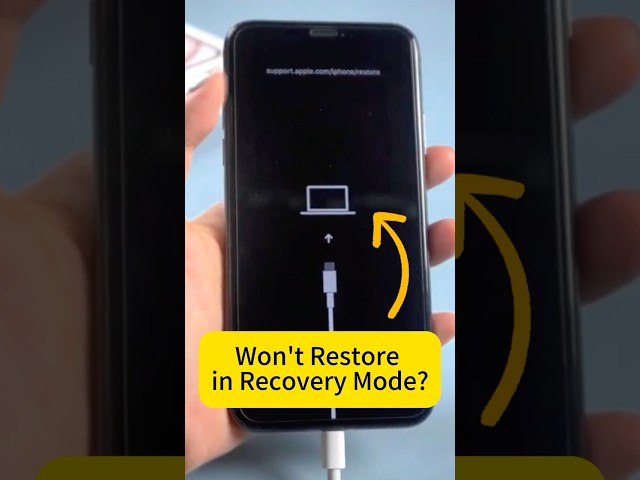 😢iPhone Won't Restore in Recovery Mode? FREE Fixes Here! #shorts