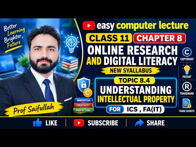 8.4 Understanding Intellectual Property | Class 11 Computer Science New Syllabus | Chapter 8