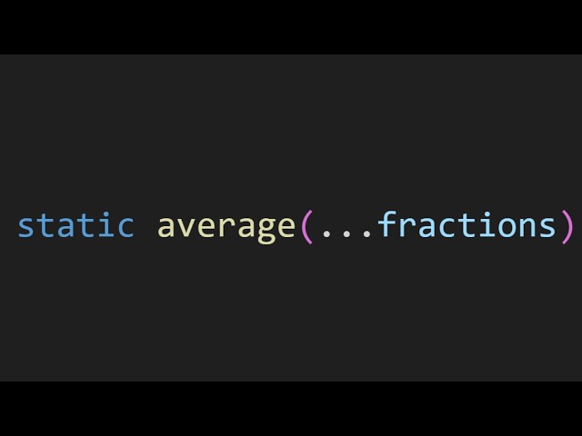 Finding the average of a list of fractions in js