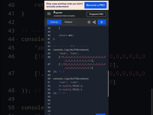 Shift Distance Between Strings | Greedy + Prefix Cost | JavaScript DSA | CodingTheoryGuru