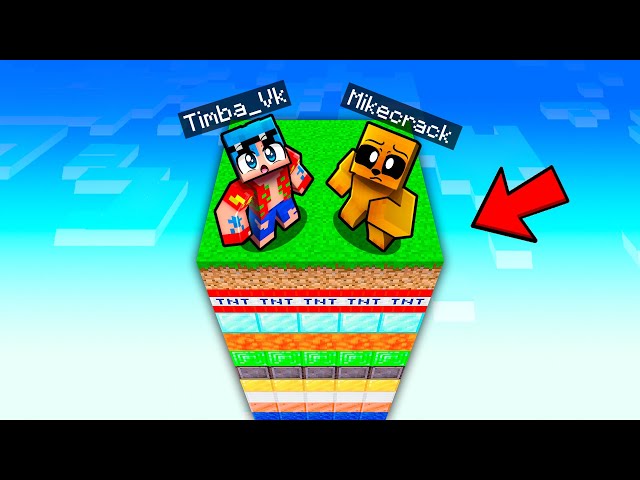 MINECRAFT pero SOBREVIVIMOS EN en 1 CHUNK ALEATORIO 😱 Los COMPAS
