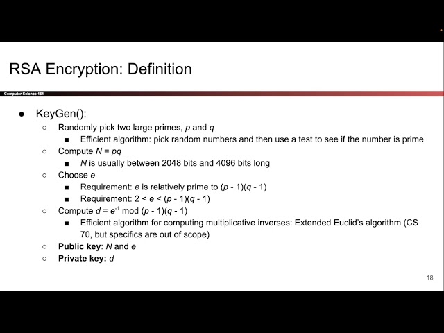 [Cryptography6, Video 5] RSA Encryption