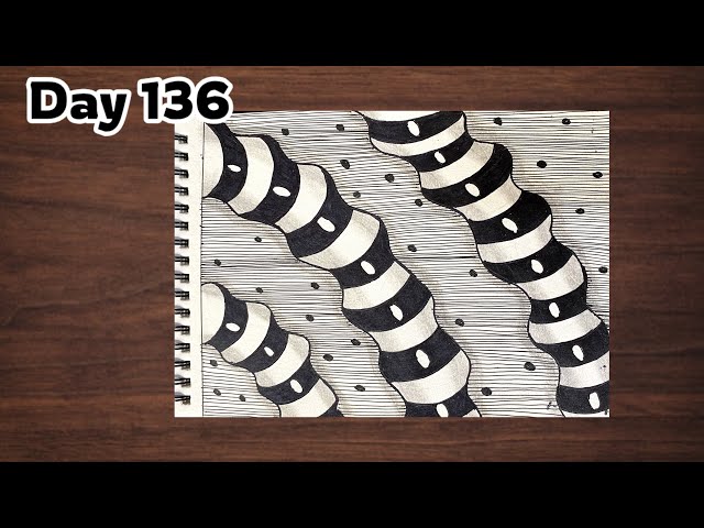 Simple Zentangle pattern For Beginners | How To Draw Doodle Art | Step By Step | Drawing #drawing 