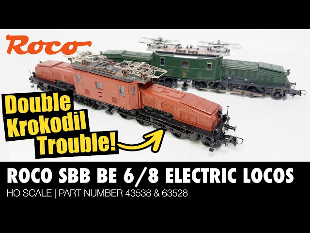 Double Krokodil Trouble - Two Roco SBB Be 6/8 Electric Locomotives Repair - HO Scale model railway