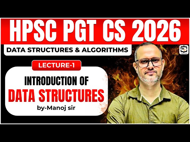 2. HPSC PGT Computer Science | DSA Series Day 2 | Introduction Live