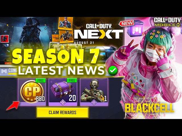 Season 7 Leaks | COD NEXT | FREE CP & 10 Redeem Codes | BlackCell | COD Mobile | CODM Leaks