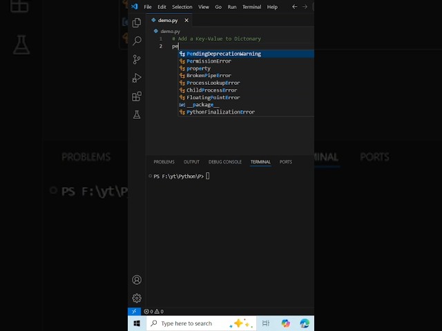 Add a Key-Value to Dictionary in Python #Python #Dictionary #PythonBasics