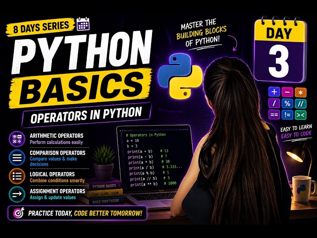 Python Se AI Tak Day 3 | Python Basics One Shot | Input, Operators, If Else