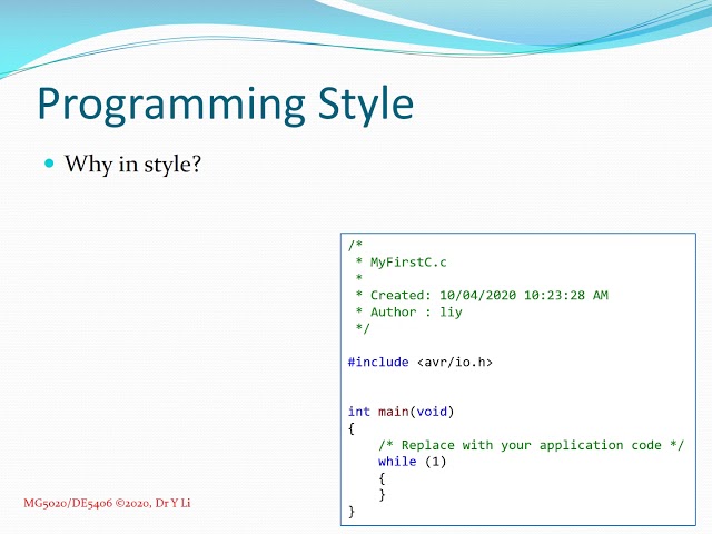 MG5020/DE5406 (6) AVR GCC Programming (2)