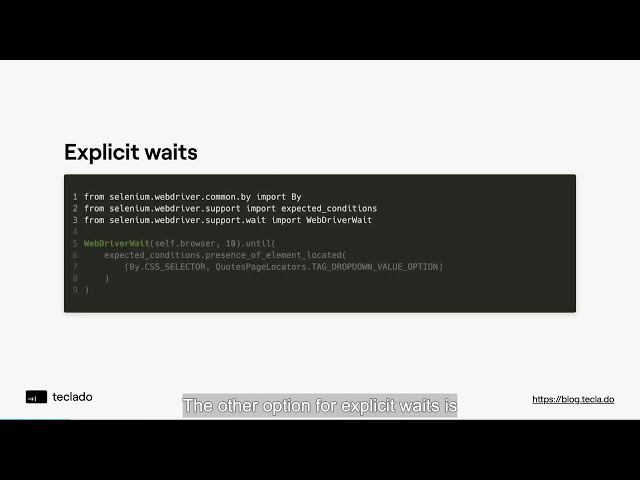 147  Implicit and explicit waits in Selenium